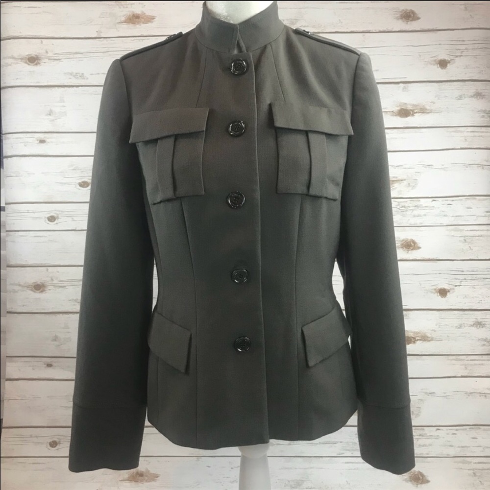 Calvin Klein Military inspired olive green suit
